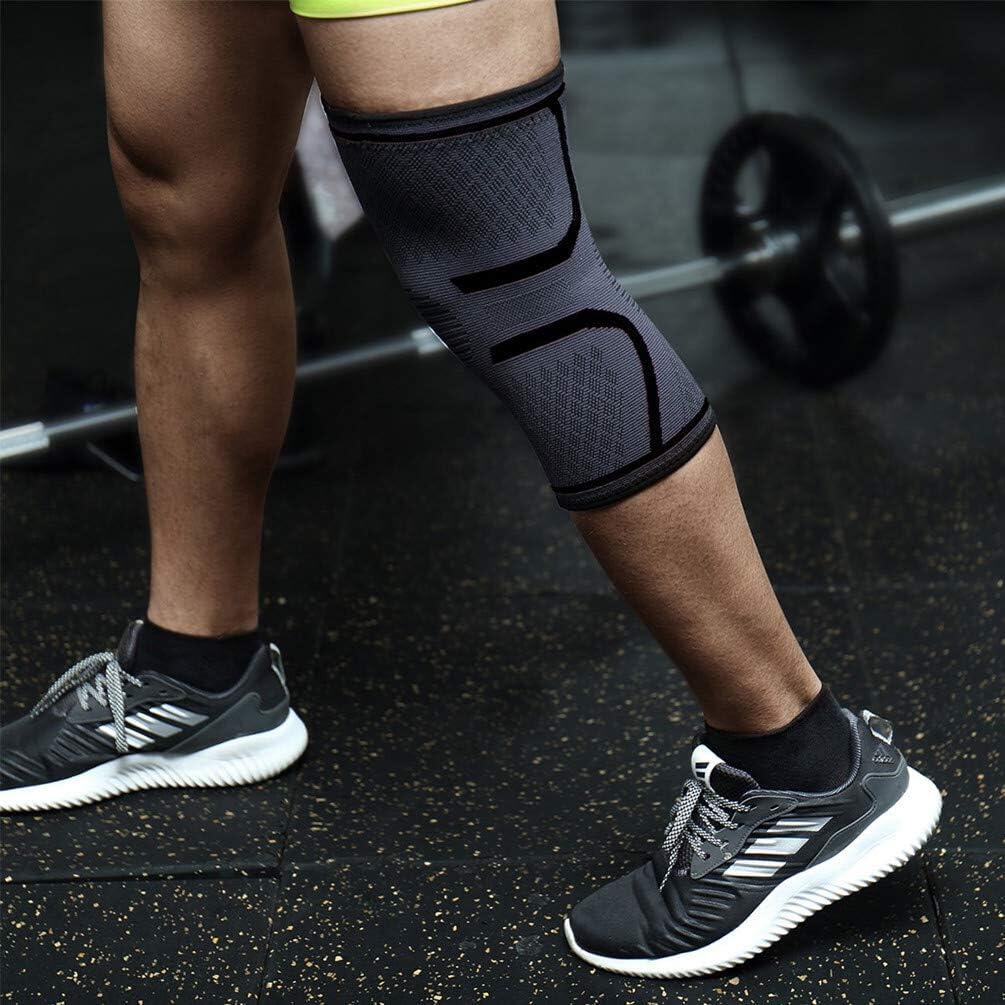 Joelheira desportiva, joelheira ortopédica de compressão rotuliana, elástica, antiderrapante e respirável.