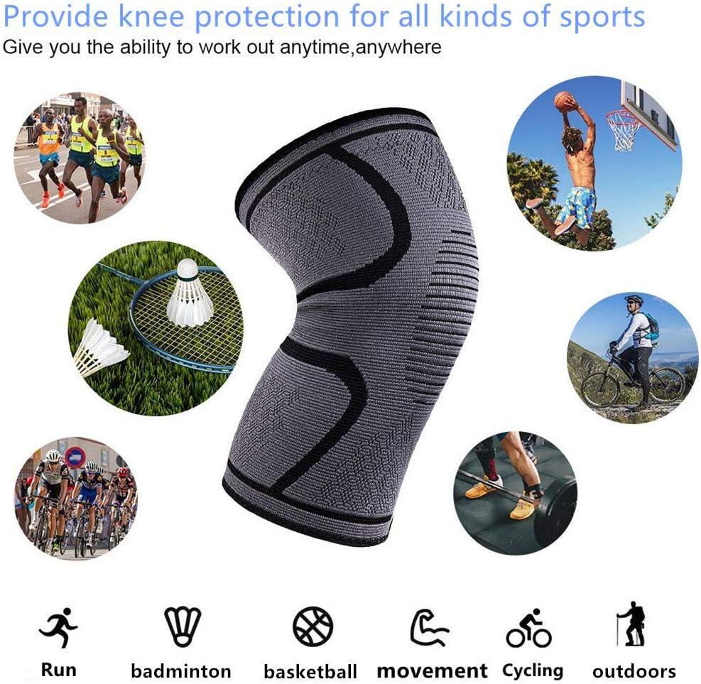 Joelheira desportiva, joelheira ortopédica de compressão rotuliana, elástica, antiderrapante e respirável.